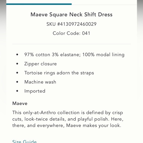 NWT new medium Anthropologie Maeve square neck shift dress strawberry navy blue - Picture 4 of 17